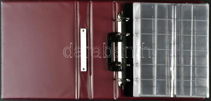 Lindner Multi Collect gyűrűs album, bordó színben, 20db albumlappal, összesen 672 férőhellyel! 42mm ...