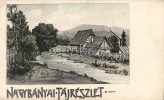 Nagybánya, art postcard (EK)