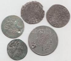 5db klf külföldi ezüst pénz T:vegyes