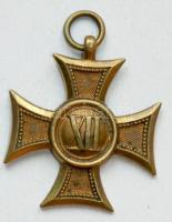 1867-1913. "Katonai Legénységi Szolgálati Jel II. osztálya" aranyozott hadifém kitüntetés szalag nélkül T:2 Hungary 1867-1913. "Military Service Medal 2nd class" gilt decoration without ribbon C:XF