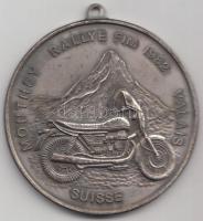 Svájc 1982. "Auto Moto Club Monthey / Rallye Fim" ezüstözött/zománcozott Br emlékérem T:2
...
