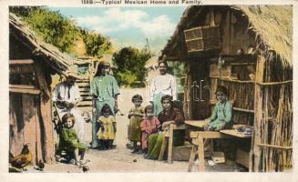 Typical Mexican home and family, folklore