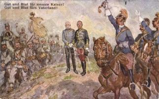 Military WWI, Franz Joseph, Wilhelm II, propaganda s: Ludwig Koch