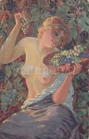 Nude lady with grape s: Holoubek