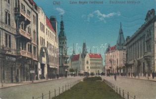 Kolozsvár Ferdinánd király út / street, shops