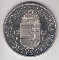 1991. 100Ft "II.János Pál pápa látogatása" T:PP