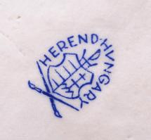 Herendi táncoló juhász, kézzel festett, jelzett, hibátlan, m:29 cm