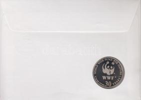 1986. "30 éves a WWF - Nesoenas Mayeri" fém emlékérem érmés borítékon bélyegzővel T:PP
198...