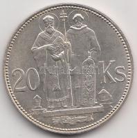 Szlovákia 1941. 20K Ag "Cirill és Metód" T:1- Slovakia 1941 20 Korun Ag "St. Kyrill and St. Methodius" C:AU