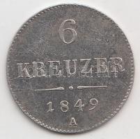 Ausztria 1849A 6Kr Ag T:2 Austria 1849A 6 Kreuzer Ag C:XF