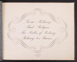 1925 Pöstyén képes album 24db heliogravürrel, fűzve, illusztrált papírkötésben / 
Piestany, album wi...