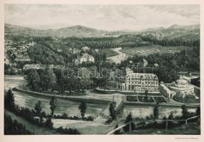 1925 Pöstyén képes album 24db heliogravürrel, fűzve, illusztrált papírkötésben / 
Piestany, album wi...