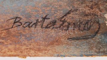 Barta Ernő (1878-1956): Éjszakai csók. Pasztell, papír, jelzett, 64×43 cm