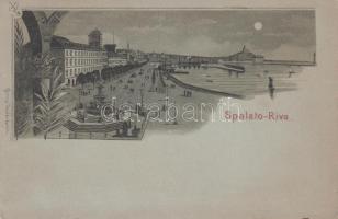 Split, Spalato; Riva / quay litho