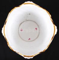 Herendi Indiai kosár mintás kaspó, kézzel festett, jelzett, hibátlan, m:16 cm, d:18 cm /Handpainted ...