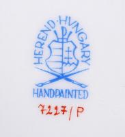 Herendi Indiai kosár mintás kaspó, kézzel festett, jelzett, hibátlan, m:16 cm, d:18 cm /Handpainted ...