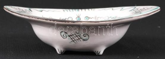 Gorka Iparművészeti Vállalat: Kínáló tálka, jelzettt, hibtlan, m:6 cm, h:22 cm / Retro Gorka ceramic...
