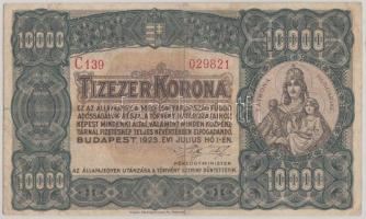 1923. 10.000K "Magyar Pénzjegynyomda..." T:III