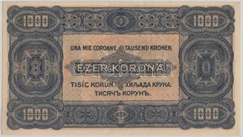 1923. 1000K T.W. nyomdahely jelöléssel és "8 FILLÉR - NYOLC FILLÉR" felülnyomással T:II
