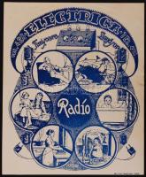 cca 1930 Temesvár, Electrica, fülhallgató-reklám, 20x16cm