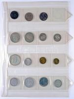 ~230db vegyes fémpénz műanyag berakólapokban elhelyezve közte jobb darabokkal 1-2 Ag is T:vegyes