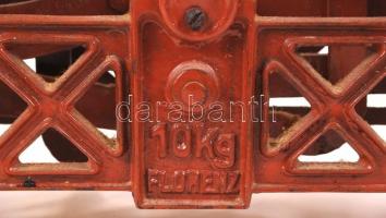 Nagy dekoratív asztali mérleg réz tányérokkal / Large scales 50 cm