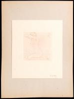 Gallhoff, W.: Fiatal lányakt. Rézkarc, papír 9,5 x 9,5 cm