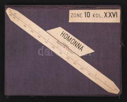 cca 1910 Homonna vászon katonai térkép / canvas military map 40x50 cm