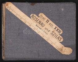 cca 1910 Rozsnyó és Szilas vászon katonai térkép / canvas military map 40x50 cm