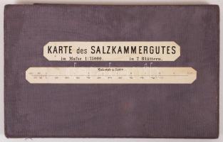cca 1910 Salzkammergut vászon katonai térkép / canvas military map 80x100 cm