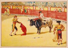 A las Toros - viva la Espana 12 litho képet tartalmazó füzet / booklet with 12 litho pages 15x12 cm
