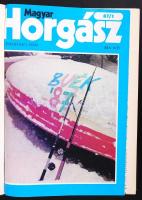 A Magyar Horgász c. újság 9 db bekötött évfolyama az 1980-as és 90-es évekből