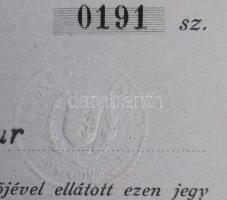 1916 Névre szóló, fel nem használt belépőjegy a koronázási ünnepségekre Zsentkó Gyula bírónak / 
191...