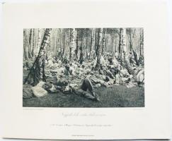 1914-1918 Az Érdekes Újság 5db harctéri felvétele, heliogravür / 
5 photogravures from World War I, ...