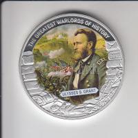 Libéria 2010. 5$ ezüstözött Cu Nagy Hadvezérek / Ulysses S. Grant T:PP Tanúsítvánnyal, csak 2000db! Liberia 2010. 5 Dollars silver plated Cu The Greatest Warlords of History / Ulysses S. Grant T:PP with certificate, only 2000 examples! 