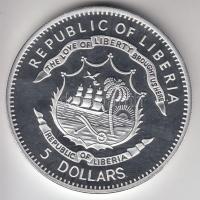 Libéria 2009. 5$ ezüstözött Cu "Nagy Hadvezérek / Bonaparte Napoleon" T:PP Tanúsítvánnyal,...