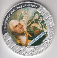 Libéria 2009. 5$ ezüstözött Cu Nagy Hadvezérek / Geore Washington T:PP Tanúsítvánnyal, csak 2000db! Liberia 2009. 5 Dollars silver plated Cu The Greatest Warlords of History / George Washington T:PP with certificate, only 2000 examples!