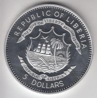 Libéria 2009. 5$ ezüstözött Cu "Nagy Hadvezérek / Charles de Gaulle" T:PP Tanúsítvánnyal, ...