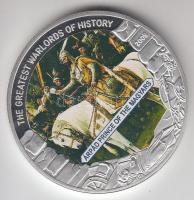 Libéria 2009. 5$ ezüstözött Cu Nagy Hadvezérek - Árpád fejedelem T:PP Csak 2000db! Tanúsítvánnyal. Liberia 2009. 5 Dollars silver plated Cu The Greatest Warlords of History - Árpád Prince of the Magyars T:PP Only 2000 examples! With certificate.