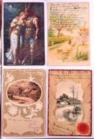 40 db vegyes régi motívum képeslap műanyag képeslap albumban