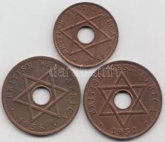 Brit Nyugat-Afrika 1952. 1/2p + 1952-1956. 1p (2x) T:I
British West Africa 1952. 1/2 Penny + 1952-19...