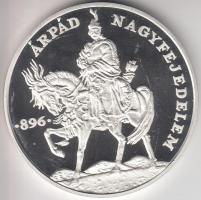 Lebó Ferenc (1960-) 1996. "Honfoglalás Emlékérem / Árpád Nagyfejedelem" Ag emlékérem (31.1...