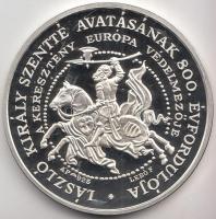 Lebó Ferenc (1960-) 1992 "Szt. László Emlékérem" Ag emlékérem (31.1g/0.925/42,5mm) T:PP Dí...