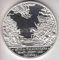 Lebó Ferenc (1960-) 1994. "Atilla találkozása Nagy Szent Leó Pápával / Szent István" Ag em...