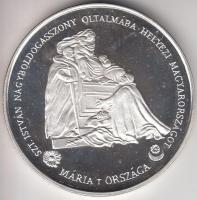 Szabó Géza (1939-) 2000. "A Keresztény Magyarország Megteremtői - Államalapítás 1000. évfordulója" Ag emlékérem (33.6g/0.925/42,5mm) T:PP dísztokban