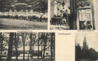 Farkasgyepű az Országos Gyermekvédő liga Vass József üdülő telepe, igazgatósági épület, magyar szoba, római katolikus templom