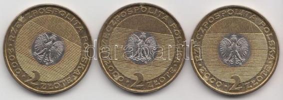 Lengyelország 2000. 2Zl bicolor (3x) T:2 Poland 2000. 2 Zlotych bicolor (3x) C:XF