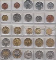 Litvánia 1991-2009. 1c-5L (25x) T:2
Lithuania 1991-2009. 1 Centas - 5 Litai (25x) C:XF
