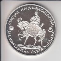 Szabó Géza (1939-) 2000. Szeri Gyűlés - Államalapítás 1000. évfordulója" Ag emlékérem (31.63g/0...
