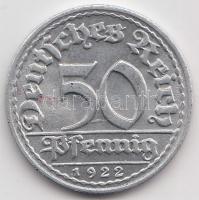 Német Birodalom / Weimari Köztársaság 1922D 50Pf T:1- Germany / Weimar Republic 1922D 50Pfennig T:AU